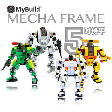 【MyBuild 積木】MIT首創設計-機甲戰隊MF5 (共四款可選)綠林遊騎兵(綠) MF05-
