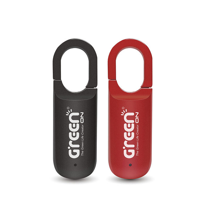 指紋掛鎖 － USB充電 防盜 智慧指紋 掛鎖多功能合一(特賣)寶石紅