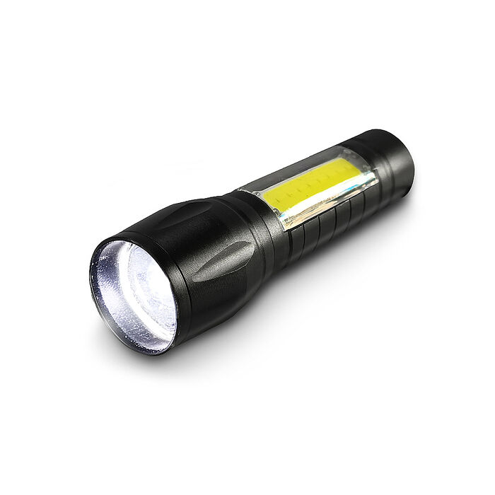 (2入組)GREENON XPE+COB多功能手電筒(GU05) LED三檔燈光 大廣角燈頭 USB充電 (app特賣)