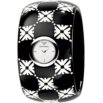 ARMANI LOGO 印記時尚手環女錶(圖騰)