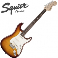2014 全新上市【Squier by Fender】STANDARD STRATR FMT AMB 印尼廠 經典虎紋 夕陽漸層色 電吉他