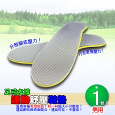 足弓支撐運動舒壓鞋墊-男用1雙入