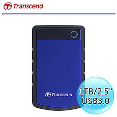 Transcend 創見 StoreJet 1TB 25H3 USB3.0 2.5吋 防震行動硬碟 (TS1TSJ25H3B)