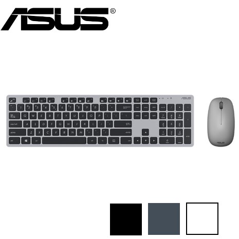 ASUS 華碩 W5000 無線鍵盤滑鼠組銀黑色