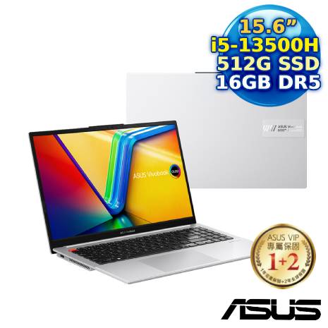 【新年好禮組】ASUS Vivobook S15 S5504VA-0152S13500H 酷玩銀 15.6吋筆電 (i5-13500H/16G/512GB PCIe/W11/EVO)