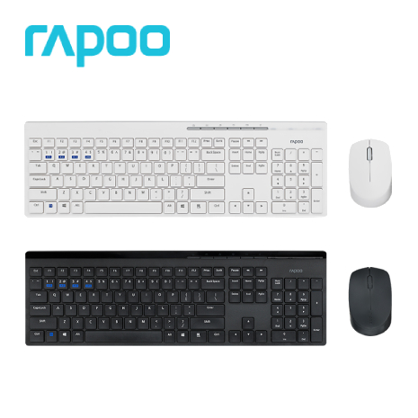 RAPOO 雷柏 8100GT 三模無線鍵鼠組白