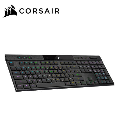 CORSAIR 海盜船 K100 AIR RGB 機械式鍵盤 超薄無線MX ULP軸 黑色款中文版