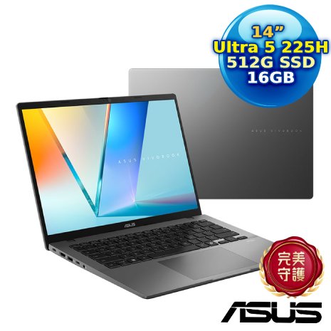 ASUS Vivobook S14 S3407CA-0062G225H 14吋輕薄筆電 (Ultra 5 225H/16GB/512G PCIe/14 WUXGA/W11)