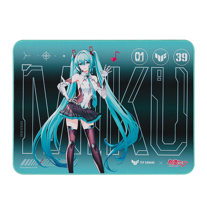 【預購】【ASUS TUF Gaming X 初音未來 聯名】ASUS TUF Gaming P1 Hatsune Miku Edition 電競滑鼠墊