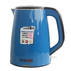 【KRIA可利亞】全開口式雙層防燙304#不鏽鋼炫彩快煮壺 KR-395 全新福利品