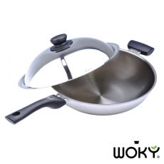 WOKY沃廚-玫瑰金34CM萬用鍋
