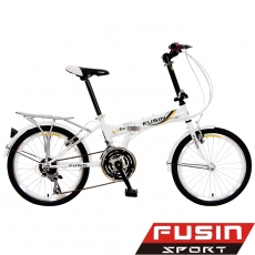 預購8/27陸續出貨【FUSIN】B101 20吋21速 後貨架擋泥板折疊車 新選擇(國民經典車款)橘