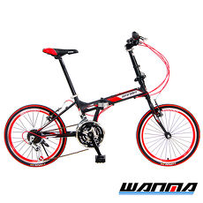 【預購1/30出貨】【WANMA】W168 時尚炫彩 20吋21速 搭配彩色外胎 折疊車(DIY版)