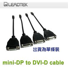 LEADTEK 麗臺 繪圖卡配件 mDP(公)轉DVI-D(母)