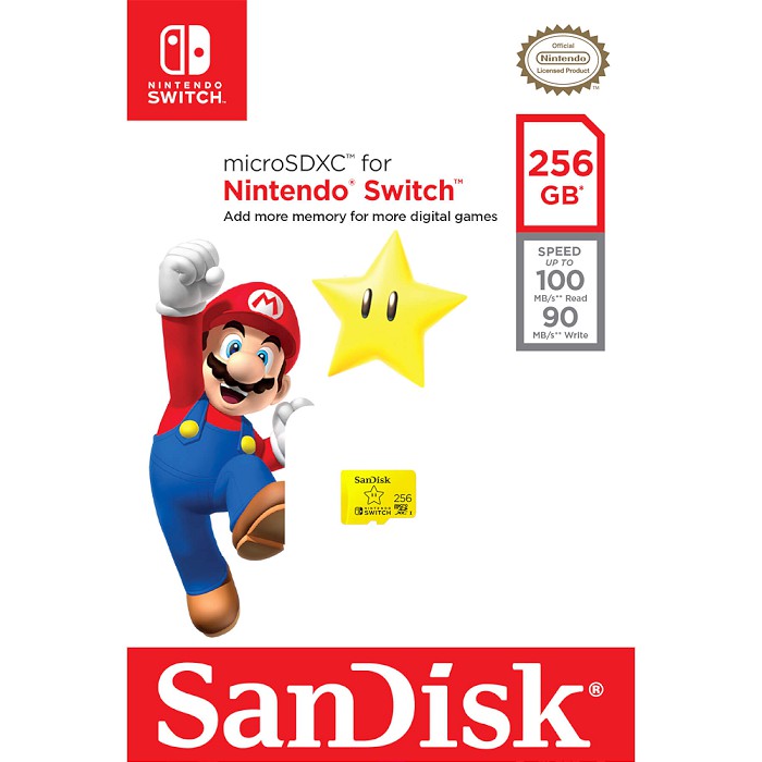 SanDisk NT256 256G Micro SDXC 256GB 記憶卡 / U3 / 讀100寫90 / Sandisk Nintendo Switch 指定專用 / SDSQXAO