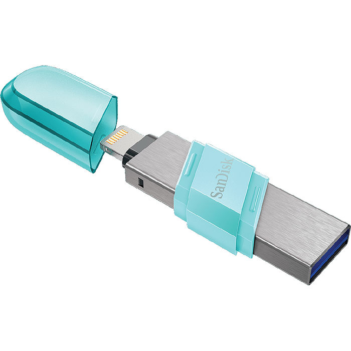 SanDisk iXpand Flip 綠 128GB USB 3.0 雙介面 for iPhone / iPad 雙用 隨身碟 / 90128