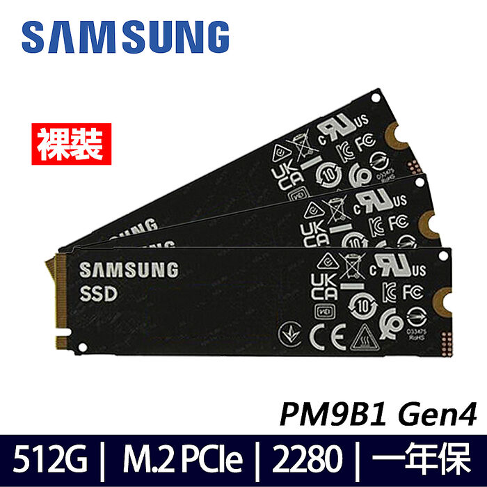 【裸裝 三條】Samsung三星 PM9B1 512G M.2 2280 PCIE 固態硬碟