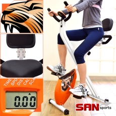 【SAN SPORTS 山司伯特】背靠大椅寶獅X折疊健身車
