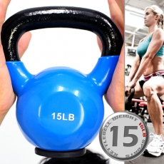 KettleBell包膠15磅壺鈴(橡膠底座)