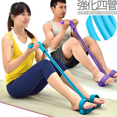 四管腳踏拉繩拉力器