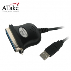 ATake - USB轉平行序列埠 (印表機) 線材1.8米