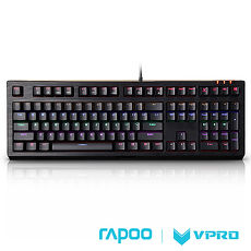 雷柏 RAPOO VPRO V510S(青軸)全彩RGB背光防水機械遊戲鍵盤-黑