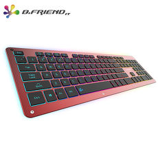 B.FRIEND GK5剪刀腳有線遊戲鍵盤(RGB)-紅