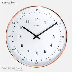 【a.cerco】高品質台灣機芯 TwoTone 玫瑰金掛鐘