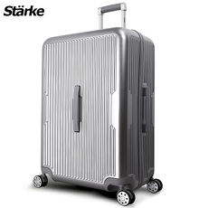 德國設計Starke 萊茵 28吋PC+ABS耐撞TSA海關鎖拉鏈行李箱/旅行箱-銀色