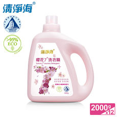 清淨海 櫻花7+系列洗衣精 2000g (12入組)
