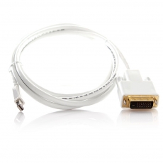 Bravo-u Mini DisplayPort公 對 DVI24+1 Pin公 視頻轉接線1.8M白