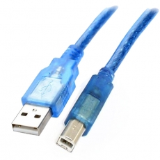Bravo-u USB 2.0 傳真機印表機連接線-A公對B公(透藍3米)-2入