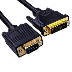 Bravo-u DVI 24+5 (公) to VGA(公) 雙磁環影像轉接線_1.5M