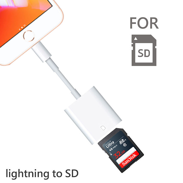 Apple Lightning to SD 卡相機讀卡機