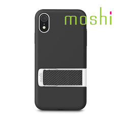 {原廠公司貨}Moshi Capto iPhone XR 指環支架織帶保護殼 - 桑葚黑