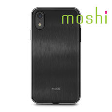 {原廠公司貨}Moshi iGlaze iPhone XR 時尚髮絲紋保護殼- 騎士黑