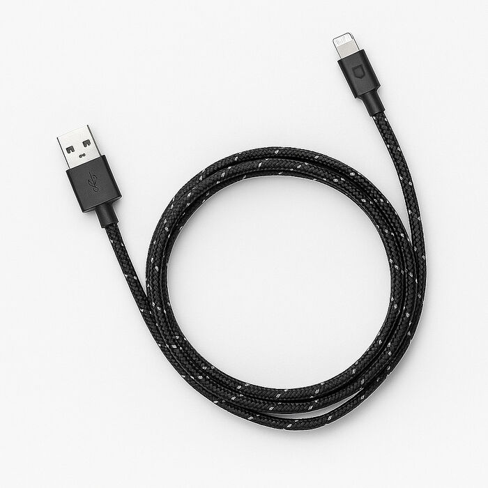 犀牛盾RHINOSHIELD Lightning to USB-A 黑色編織款充電/傳輸線 1.2M