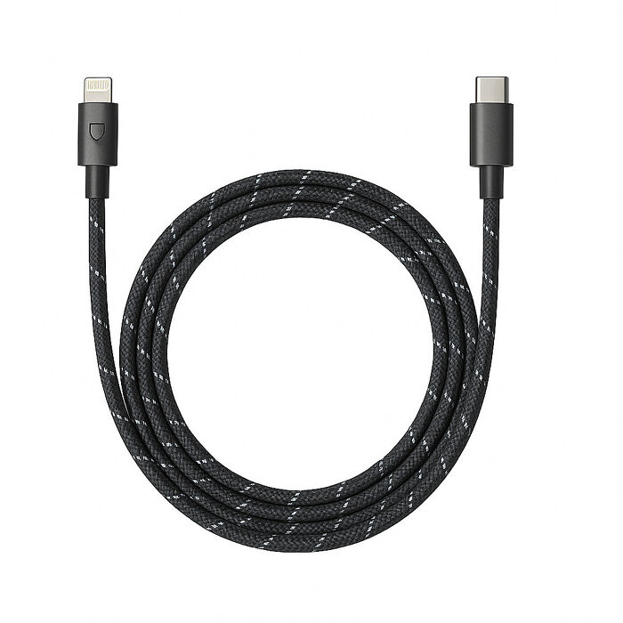 犀牛盾RHINOSHIELD Lightning to USB-C 黑色編織款充電/傳輸線 2M