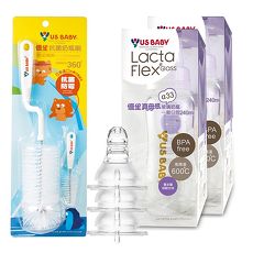 優生真母感玻璃奶瓶奶嘴抗菌刷組-240ml