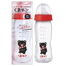任-小本熊α33玻璃奶瓶寬口L240ml
