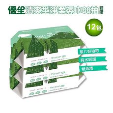 優生純淨柔濕巾88抽-清爽型12包