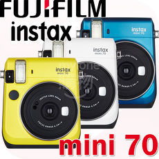 Fujifilm instax mini 70富士拍立得相機mini70(公司貨1年保固)贈底片20張+相本+水晶殼!藍