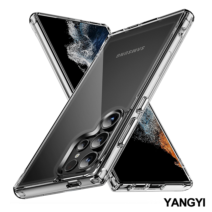 揚邑》Samsung Galaxy S24 / S24+ / S24 Ultra 軟硬雙料抗衝擊太空殼四角防摔電鍍按鍵掛繩孔手機殼S24 Plus