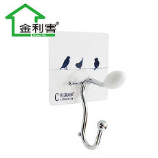 【買一送一】MIT 魔術貼居家金屬造型傢飾無痕掛勾 2入組/貼片隨機色〔特賣〕