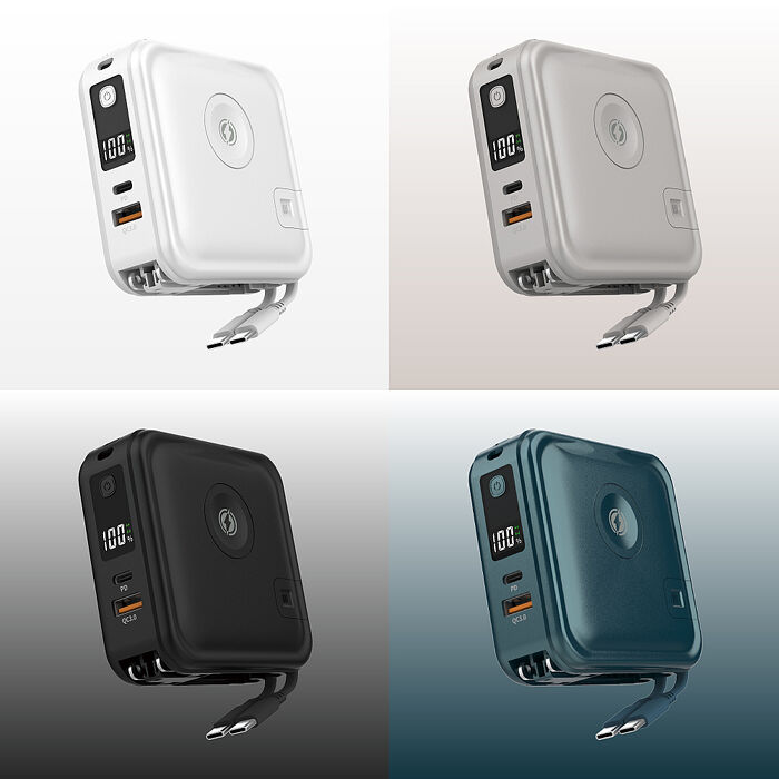 LaPO 全功能無線充電行動電源 WT-08P 2025 全新第3代琉光金(自帶線：Type-