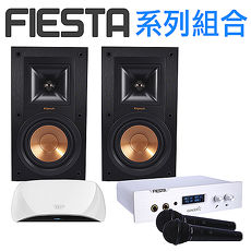 FIESTA 系列組合(內含雲端K歌機x1,動圈式麥克風x2,鴻海 Bandott 電視盒x1,美國Klipsch R-15M書架型喇叭x1 )