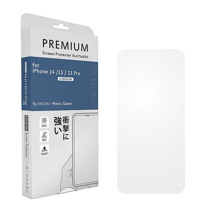 Mens Game x imos聯名 iPhone14 /13 Pro /13 (6.1吋) 9H 2.5D 全透高耐磨玻璃保護貼