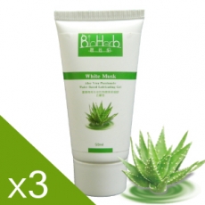【碧荷柏】蘆薈精萃水溶性熱戀潤滑凝膠-白麝香(50ML) X 3