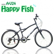 【AiBIKE】 SHIMANO 24吋27速 開心魚大徑車 加速輕鬆 爬坡順暢 大徑車紳士黑