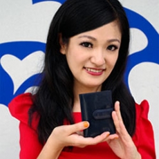 Sika - 義大利時尚真皮三折小皮夾A8280-06 - 清玉藍